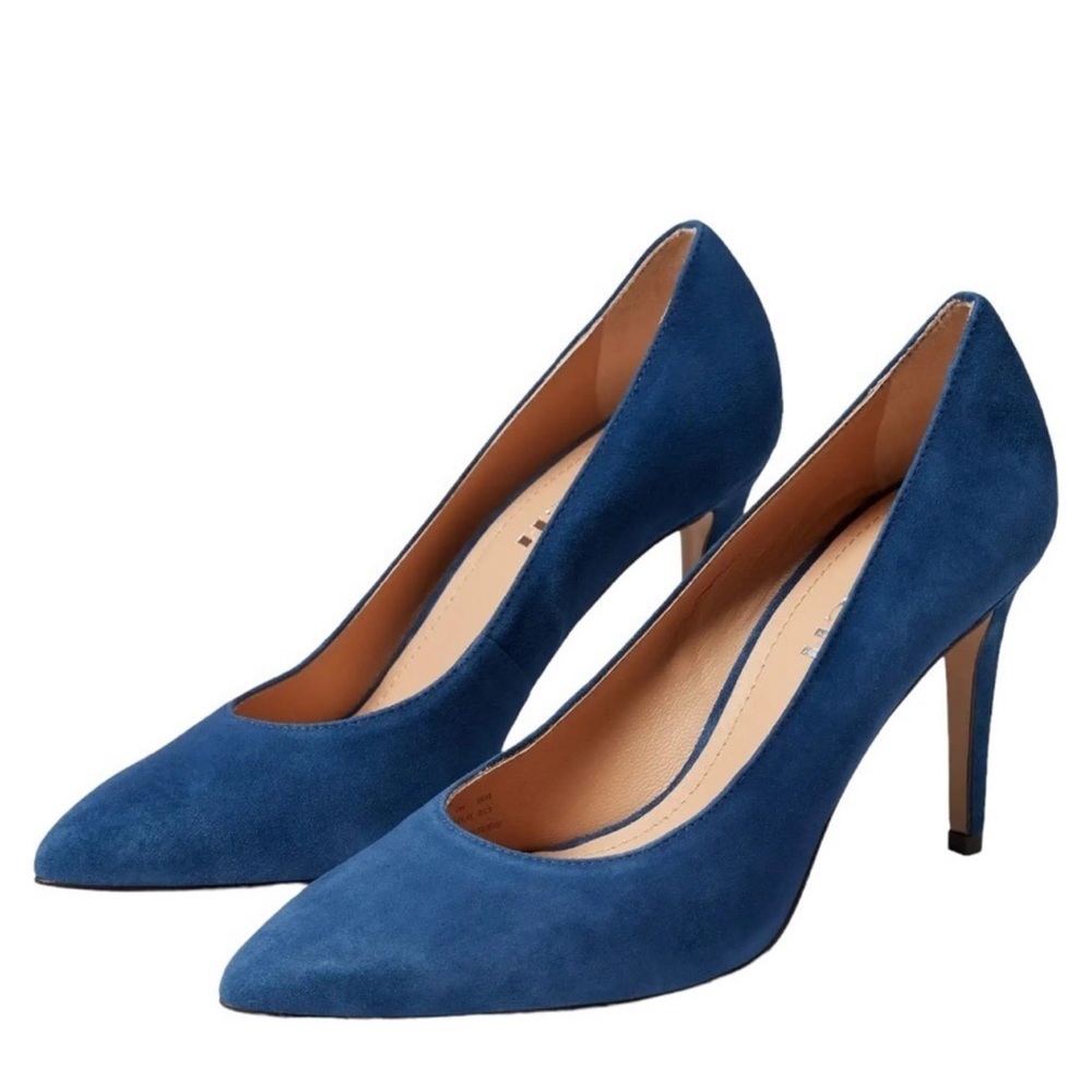 Coach Skyler Suede Pump in Navy Blue